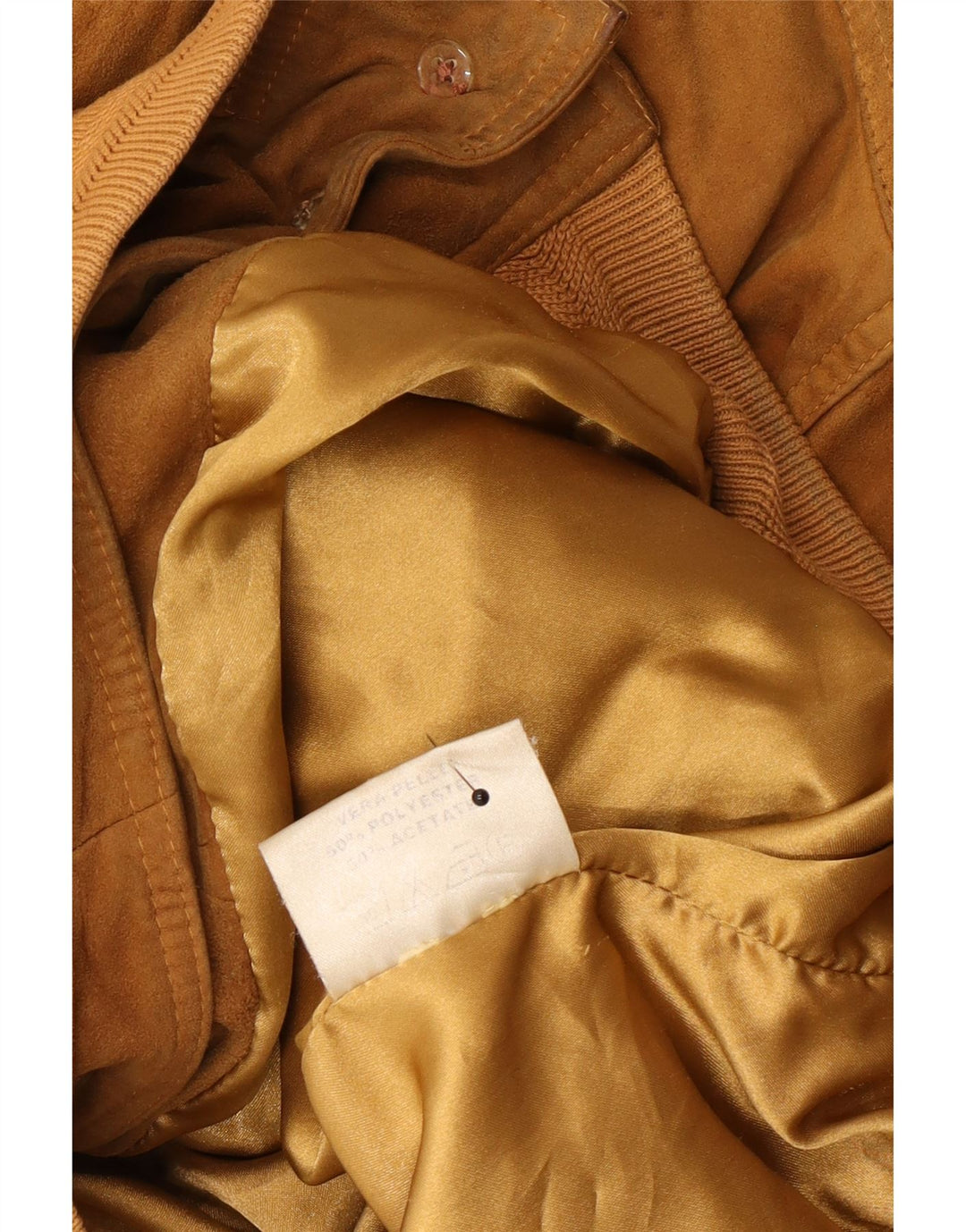 Vintage Herren Wildleder Bomberjacke UK 42 XL Beige Leder