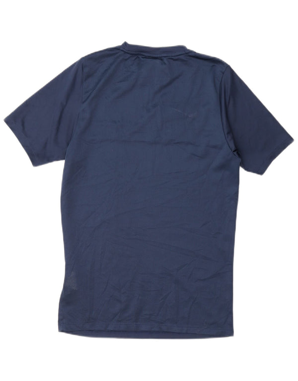 Nike Herren Dri Fit T-Shirt Top Small Marineblau Colourblock Polyester