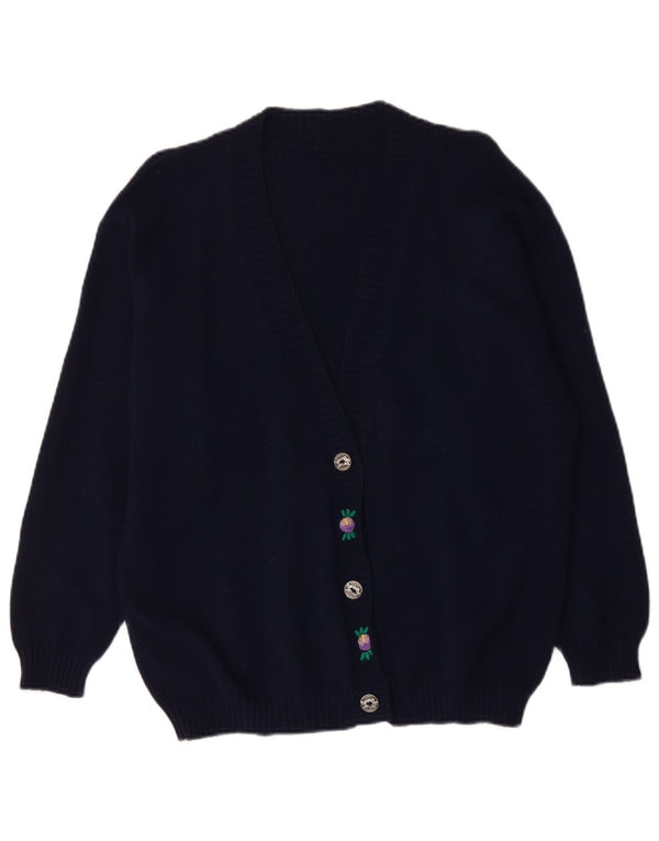 Vintage Damen Cardigan Pullover UK 18 XL Marineblau