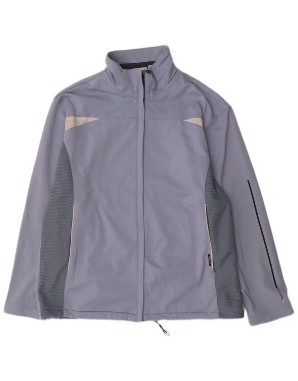 Diadora Womens Oversized Tracksuit Top Jacket UK 16 Large Blue Colourblock