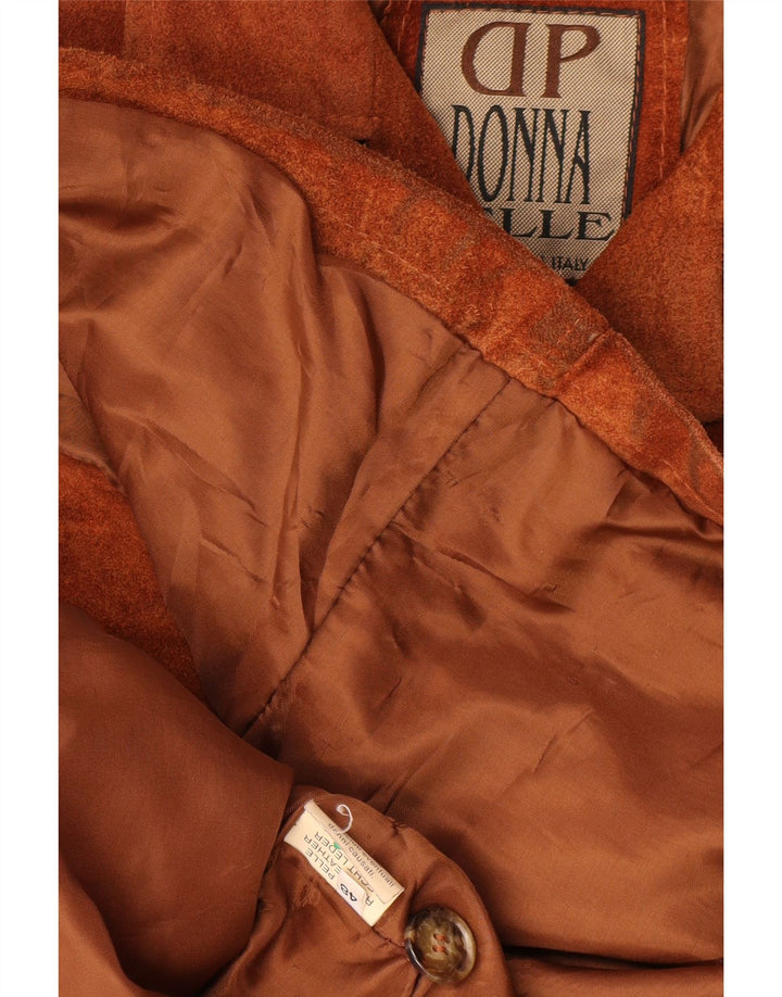 Vintage Damen Wildlederjacke EU 48 2XL Braunes Leder