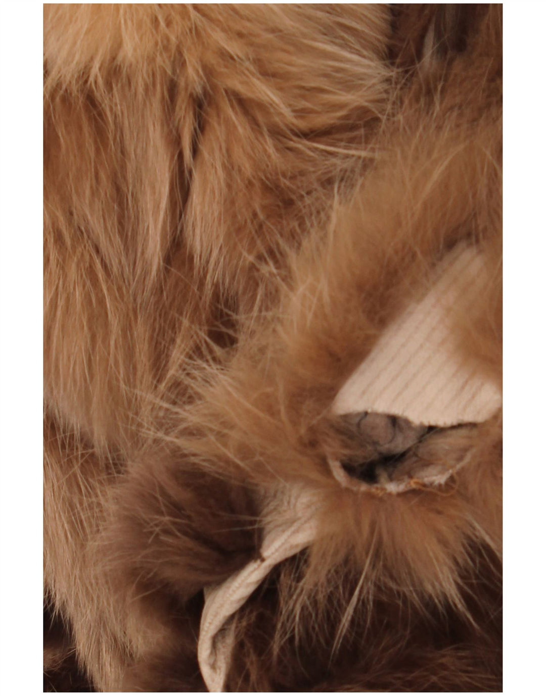 VINTAGE Damen Kunstpelz-Wendemantel UK 18 XL Braun geblümt