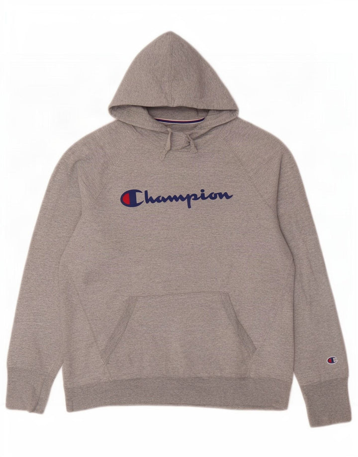 Champion Herren-Kapuzenpullover mit Grafik, groß, grau gefleckt