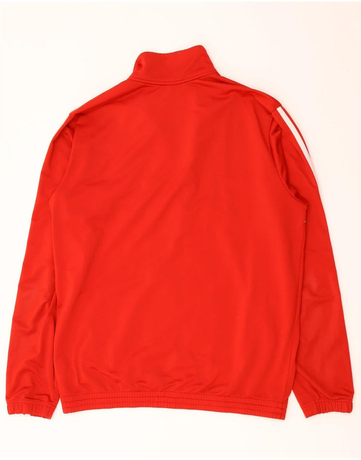 Adidas Herren-Trainingsanzug-Top-Jacke, großes rotes Farbblock-Polyester