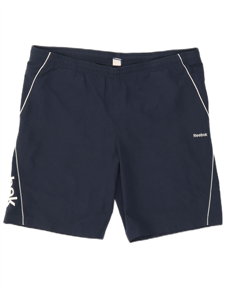 Reebok Herren Graphic Sport Shorts Large Marineblau Polyester
