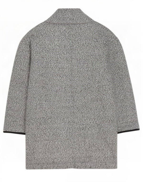 Marks & Spencer Womens Petite Open Overcoat UK 12 Mittelgrau meliert