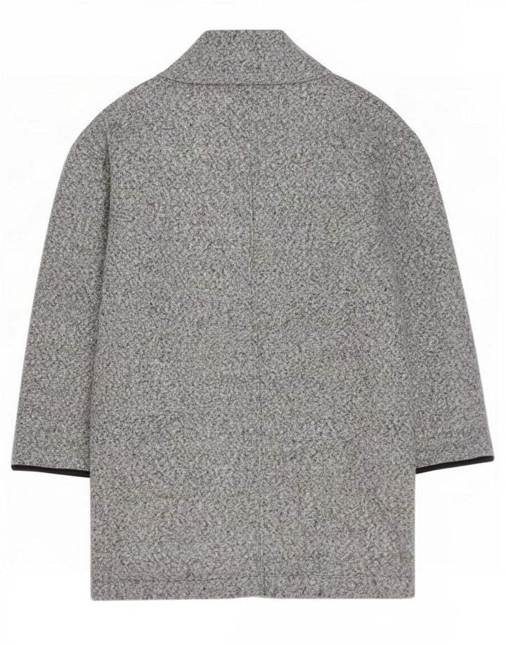 Marks & Spencer Womens Petite Open Overcoat UK 12 Mittelgrau meliert