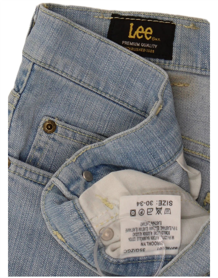 LEE Herren Brooklyn Straight Jeans W30 L34 Blaue Baumwolle