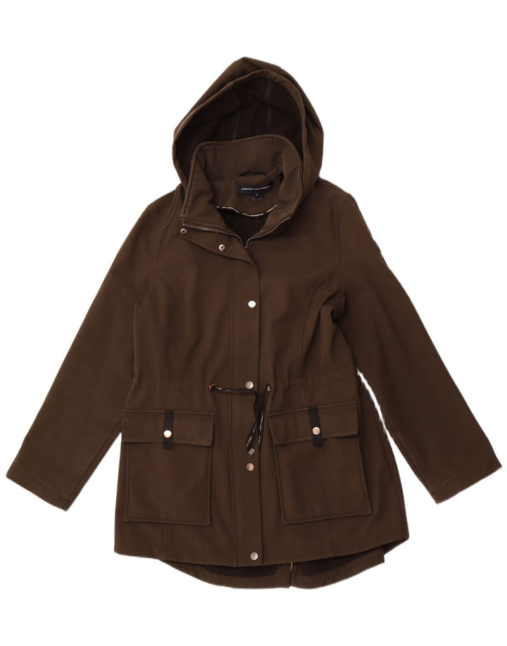 FRENCH CONNECTION Damen-Parkajacke mit Kapuze, UK 12, mittleres Khaki, Polyester