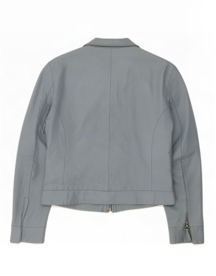 XETRA Damen Lederjacke UK 10 Small Blau
