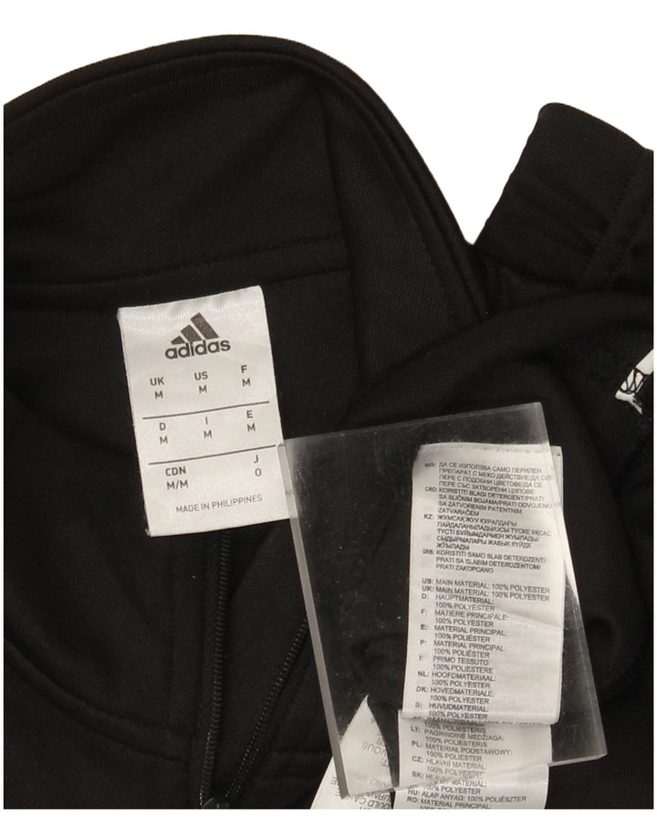 Adidas Herren Climalite Zip Neck Sweatshirt Pullover Medium Schwarz Polyester