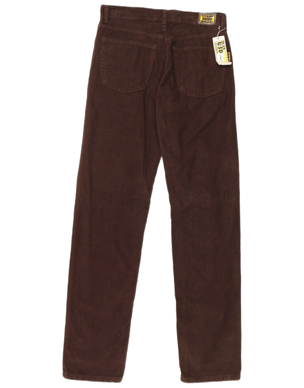 Vintage Herren gerade Cordhose W33 L33 braune Baumwolle