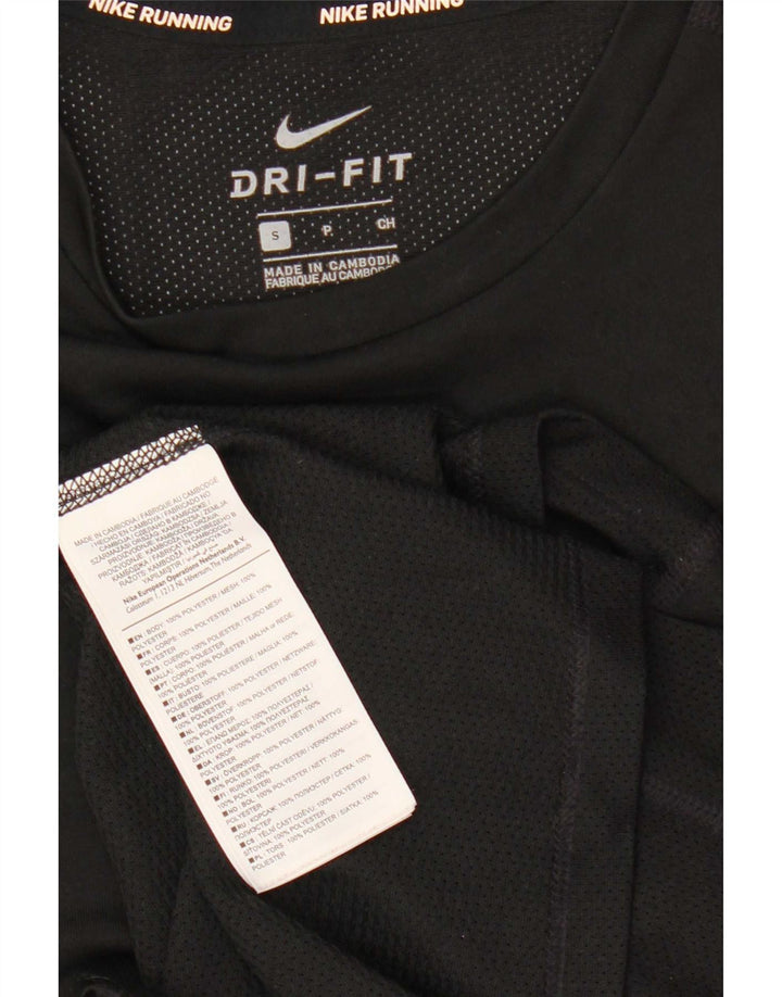 Nike Herren Dri Fit Top Langarm Small Schwarz Polyester