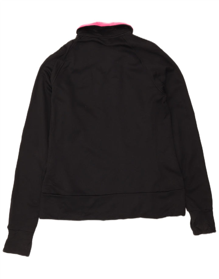 PUMA Damen-Trainingsanzug-Top-Jacke UK 14 Mittelschwarzes Polyester