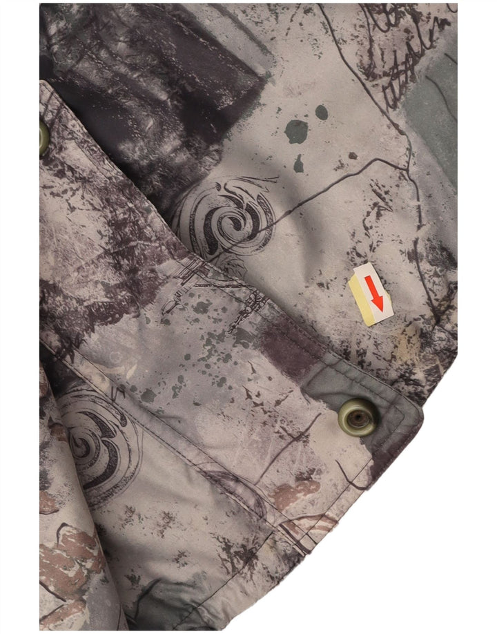 FUCHS & SCHMITT Damen-Regenjacke mit lockerer Passform, UK 16, großes graues Patchwork