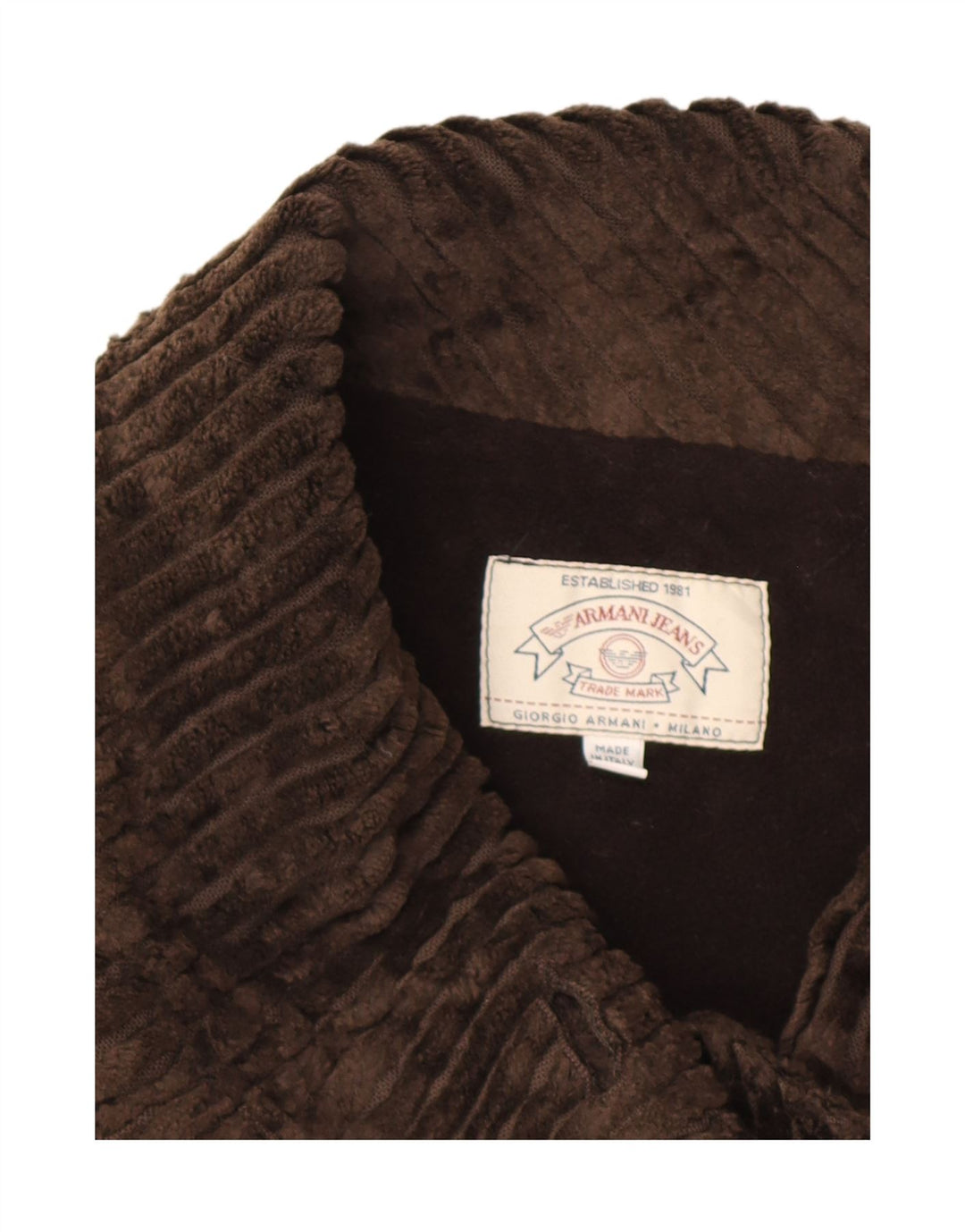 Armani Jeans Damen Cordmantel UK 14 Mittelbraune Baumwolle
