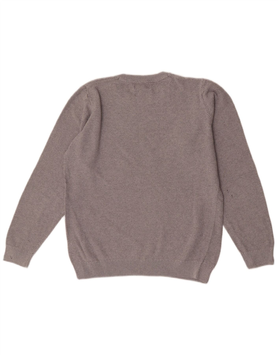 Marks & Spencer Herren-Pullover mit Rundhalsausschnitt, Größe S, graue Baumwolle