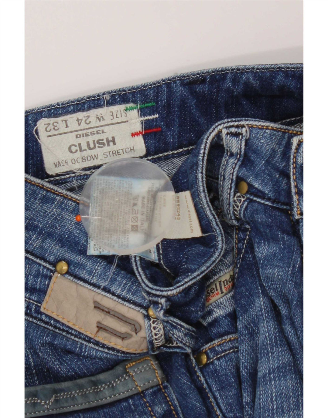 Diesel Damen Clush Slim Jeans W24 L32 Blaue Baumwolle