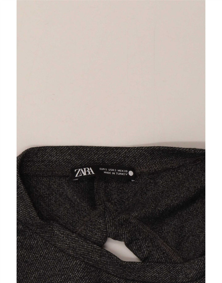 Langärmliges, übergroßes Blusenoberteil für Damen von Zara, Gr. 10, Größe S, Grau