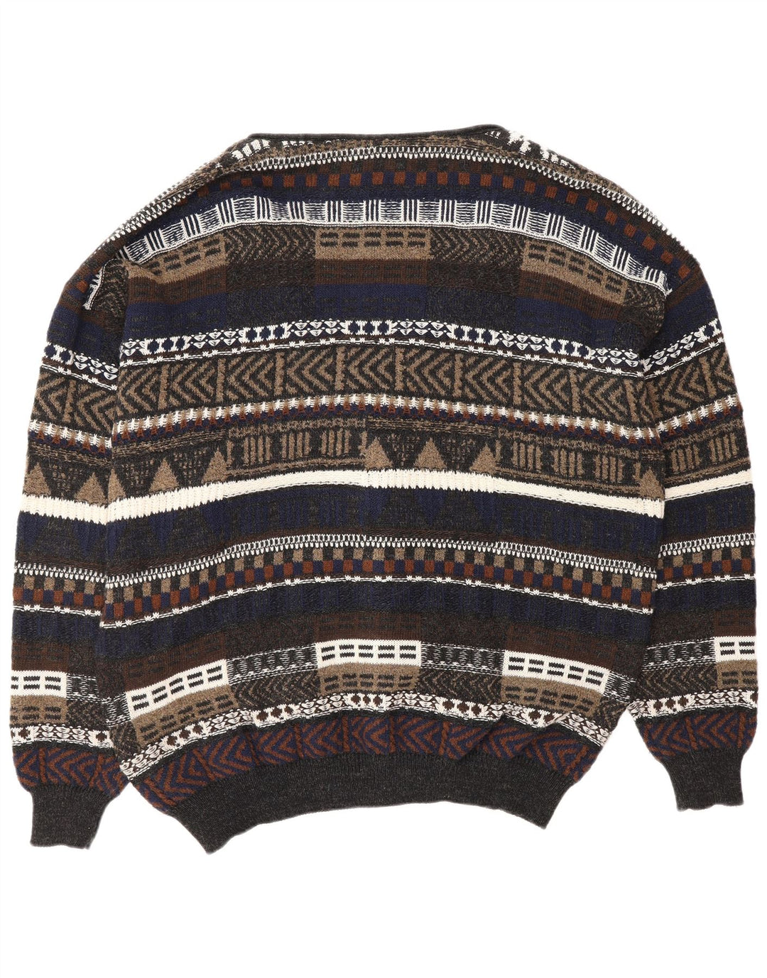 ALLISON WINGATE Herren-Cardigan-Pullover IT 56 2XL Mehrfarbig Fair Isle