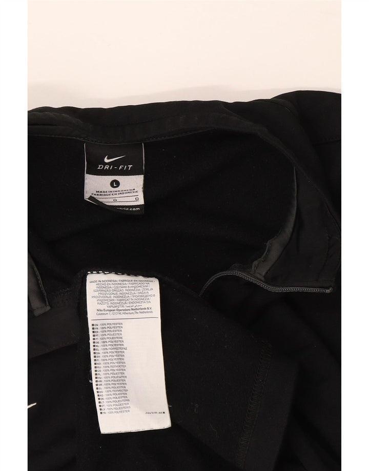 Nike Herren Dri Fit Sweatshirt mit Reißverschluss, Größe L, Schwarz, Polyester