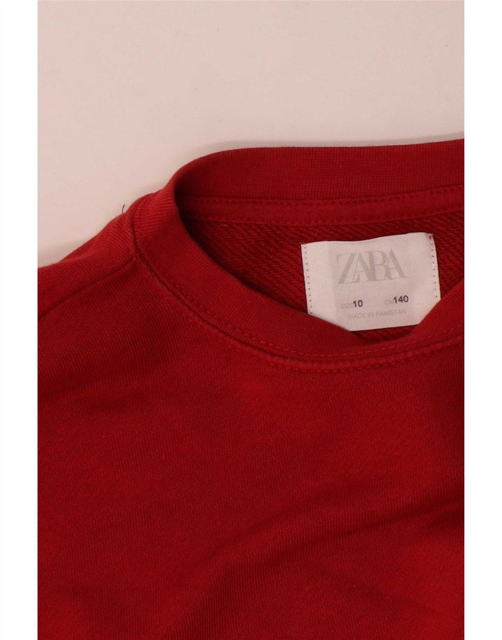 Zara Mädchen Sweatshirt Pullover 9-10 Jahre Rot