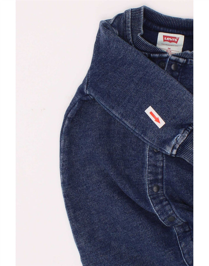Levi's Baby-Jungen-Overall mit langen Ärmeln, 3–6 Monate, Marineblau
