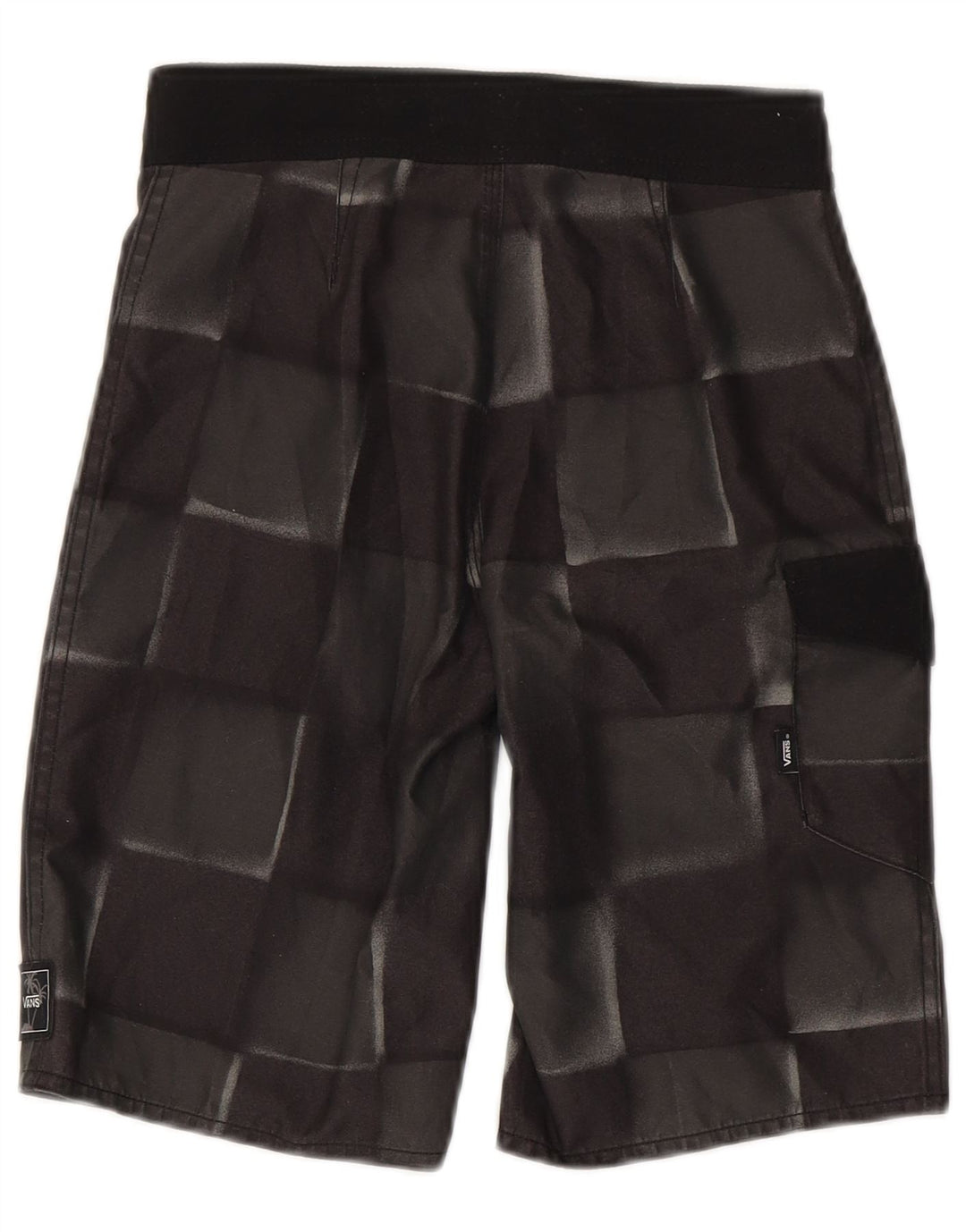 Vans Badeshorts für Jungen, 7–8 Jahre, graues geometrisches Polyester