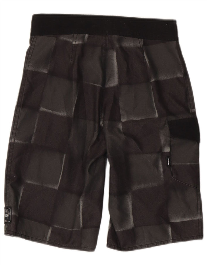 Vans Badeshorts für Jungen, 7–8 Jahre, graues geometrisches Polyester