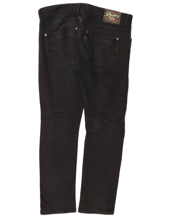 Replay Mens Slim Jeans W36 L29 Black
