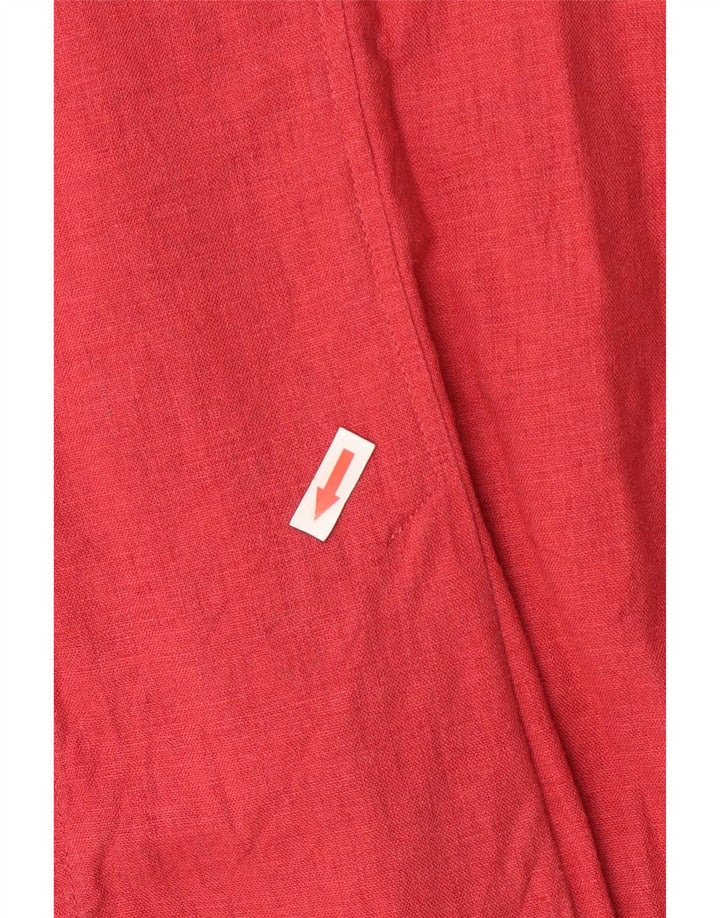 Marks & Spencer Damen-Blazerjacke mit 3 Knöpfen, Gr. 16, Größe L, rotes Leinen