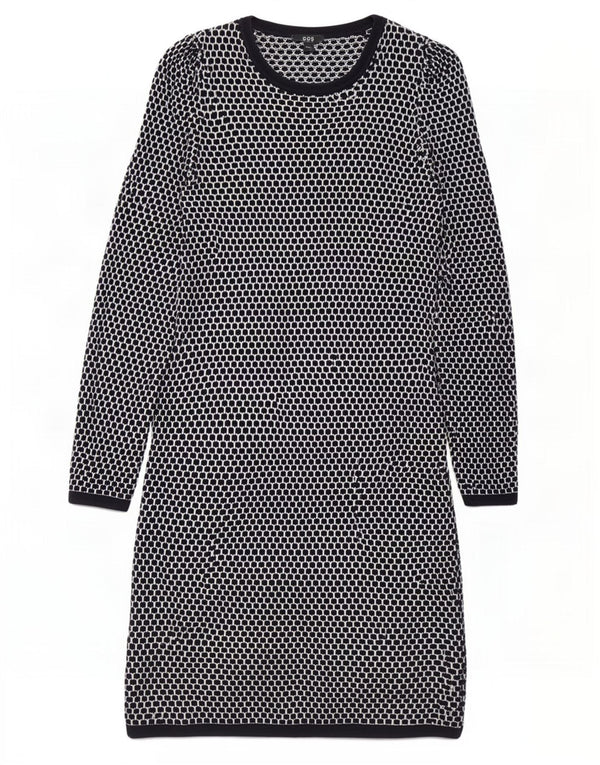 Cos Langarm-Pulloverkleid für Damen, UK 6, XS, Marineblau, geometrische Baumwolle