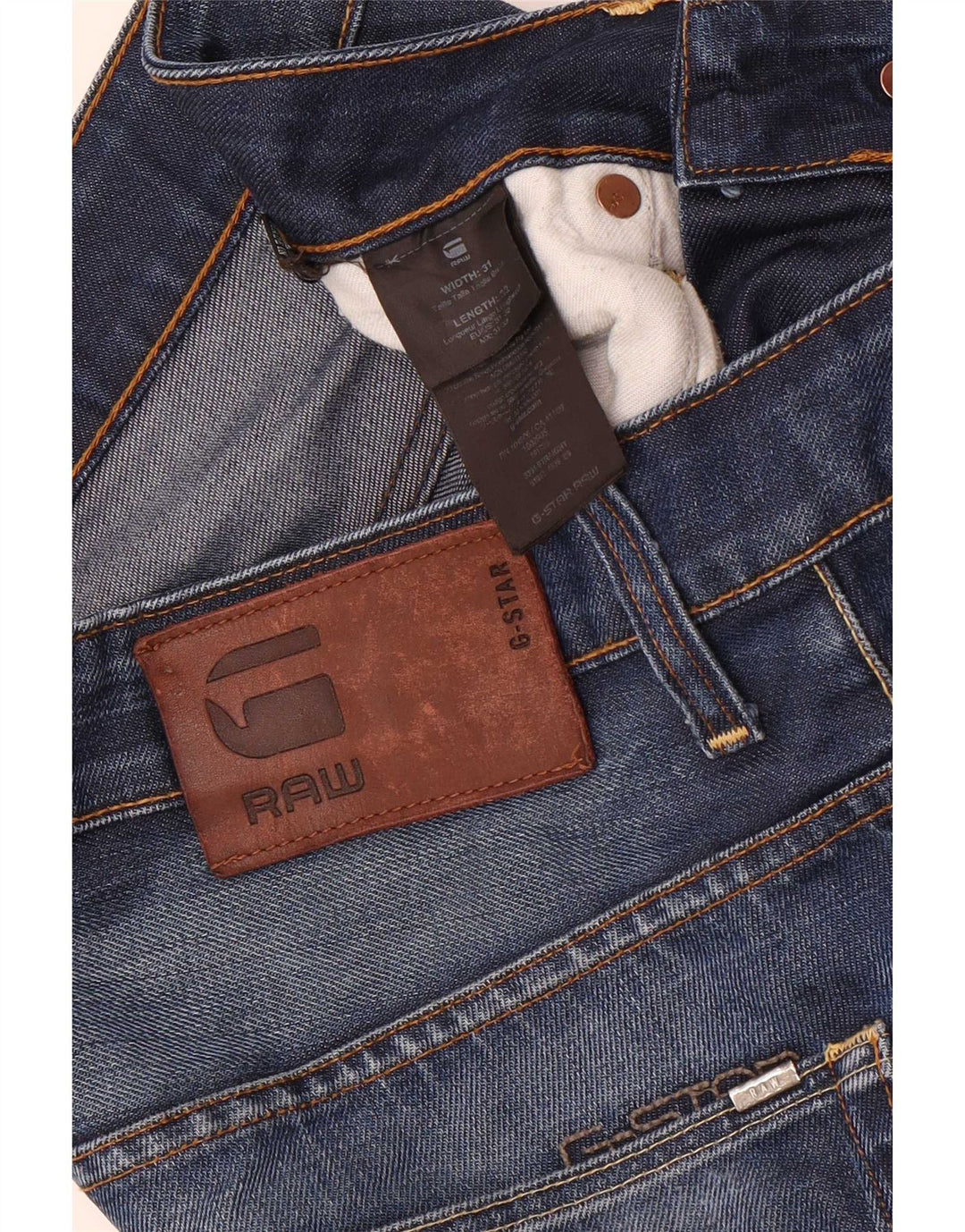 G-Star Herren Straight Jeans W31 L32 Blaue Baumwolle