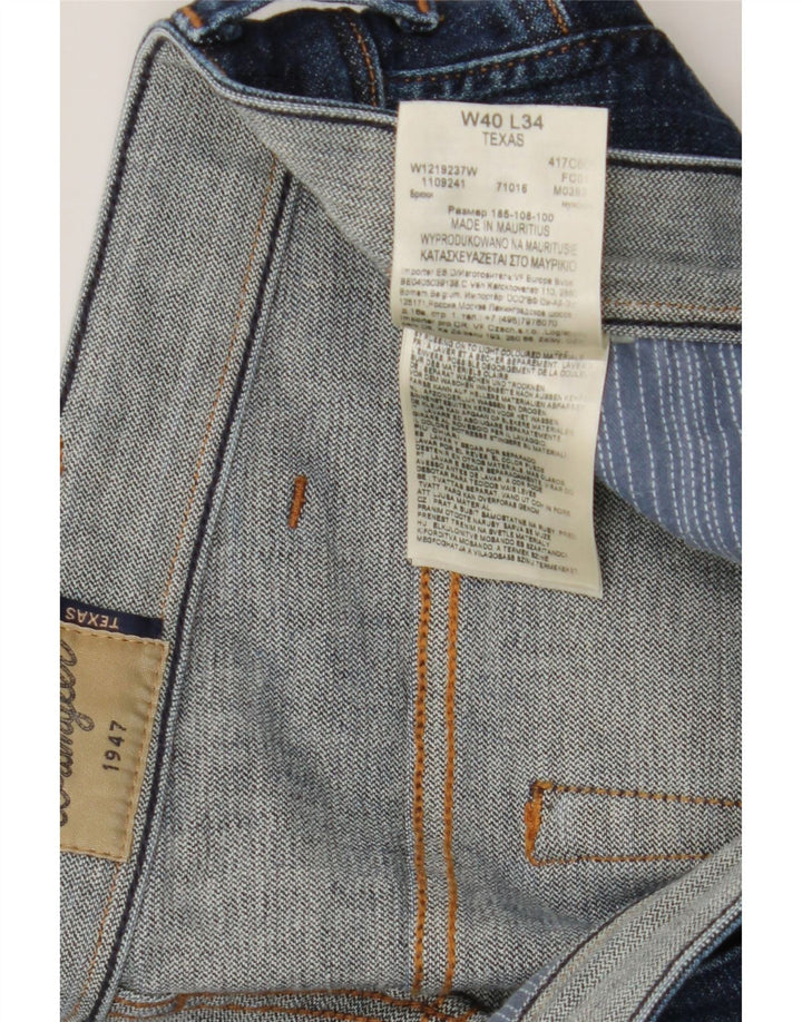 Wrangler Herren Texas Straight Jeans W40 L34 Blaue Baumwolle
