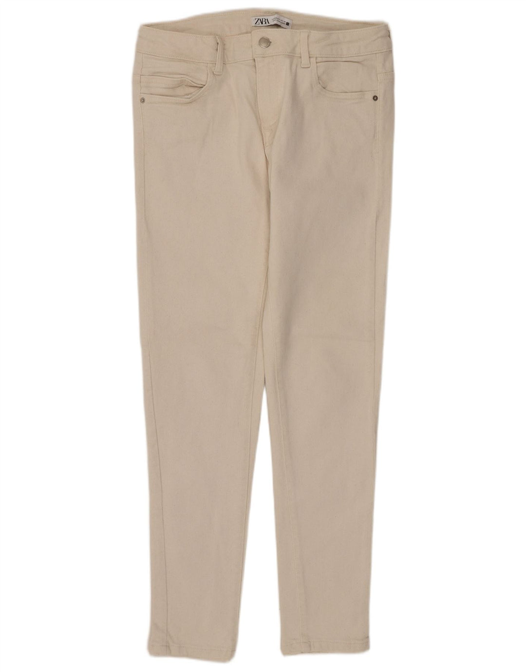 ZARA Damen Skinny Jeans EU 40 Medium W30 L27 Off White