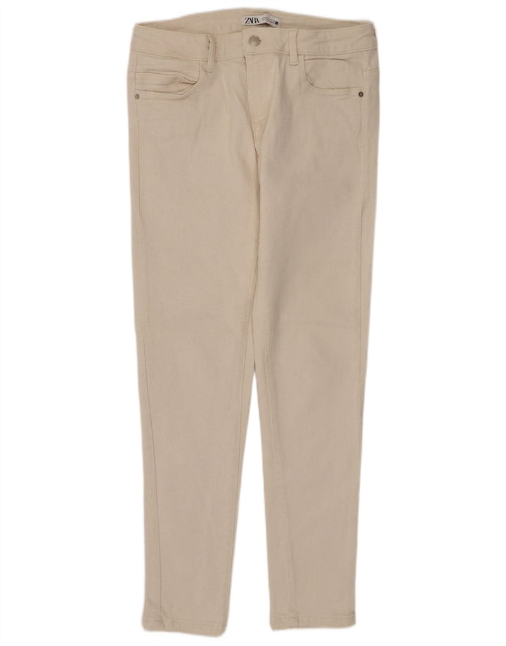 ZARA Damen Skinny Jeans EU 40 Medium W30 L27 Off White