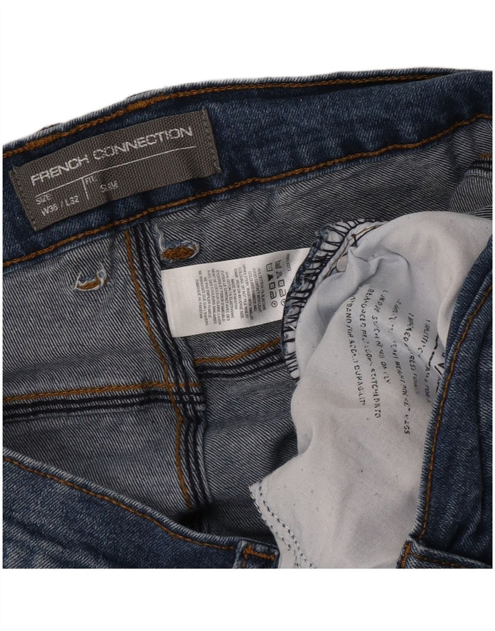 French Connection Herren Slim Jeans W36 L32 Blaue Baumwolle
