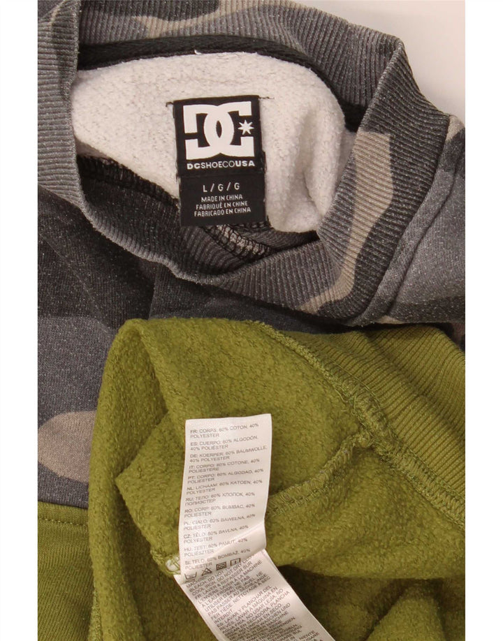 DC Herren-Sweatshirt mit grafischem Motiv, groß, grüne Camouflage-Baumwolle