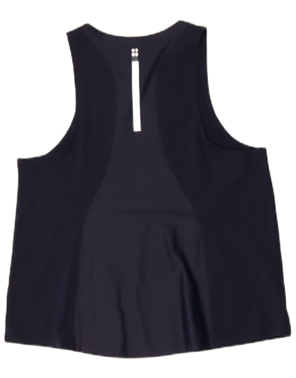 Sweaty Betty Damen-Trägershirt, UK 14, Größe L, Marineblau, Polyamid