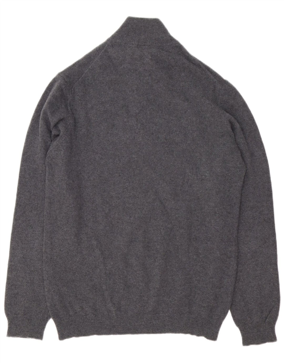 Timberland Herren-Pullover mit Reißverschluss am Hals, große graue Merinowolle
