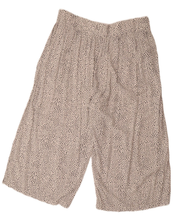 Marks & Spencer Damen Caprihose UK 18 XL W40 L22 Weiß gepunktet