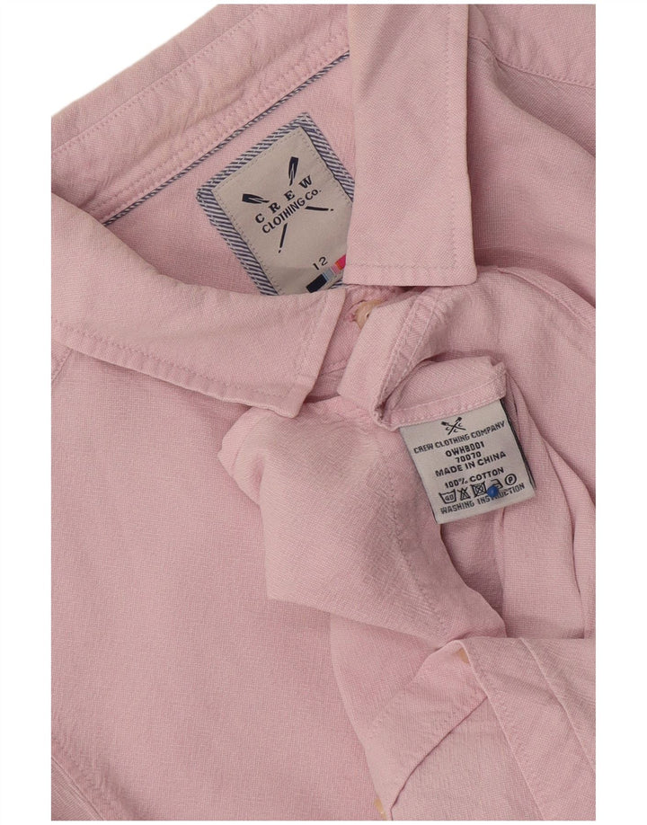 Crew Clothing Damen-Hemd UK 12 aus mittelrosa Baumwolle