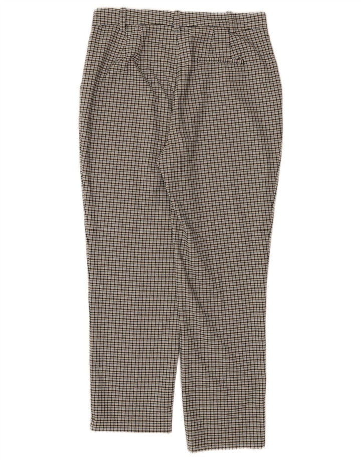 Marks & Spencer Damen-Hose mit kurzem Schnitt, UK 10, Größe S, W30, L24, grau kariert
