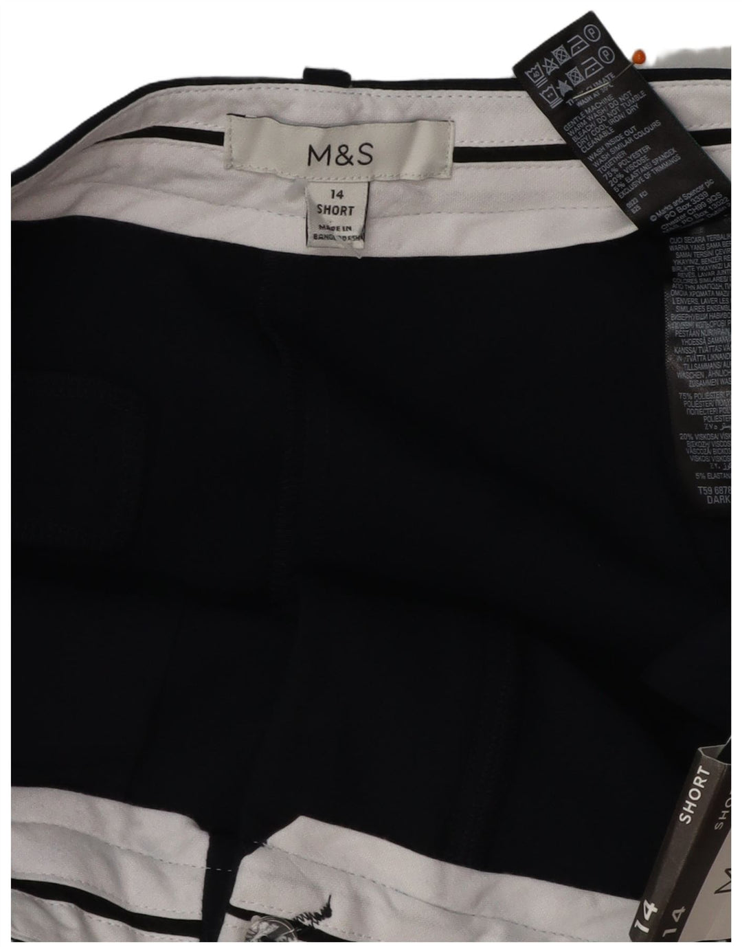 MARKS & SPENCER Damen Chinohose UK 14 Large W34 L27 Marineblau