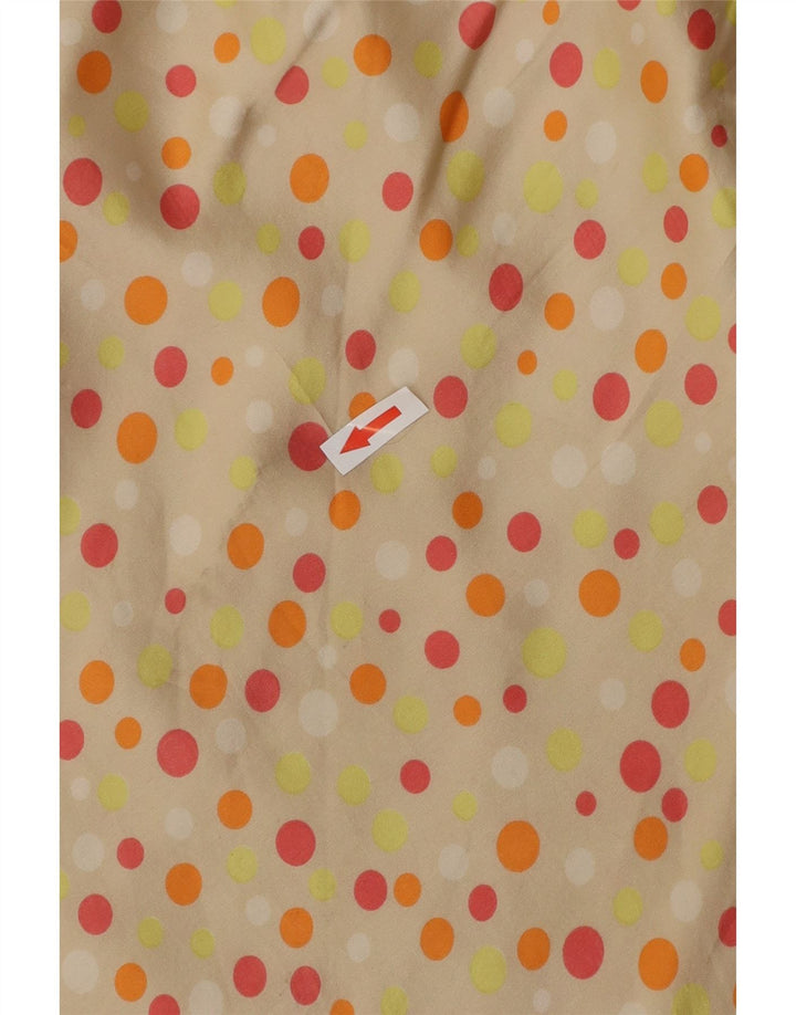 VINTAGE Damen Maxirock W26 Small Beige Polka Dot