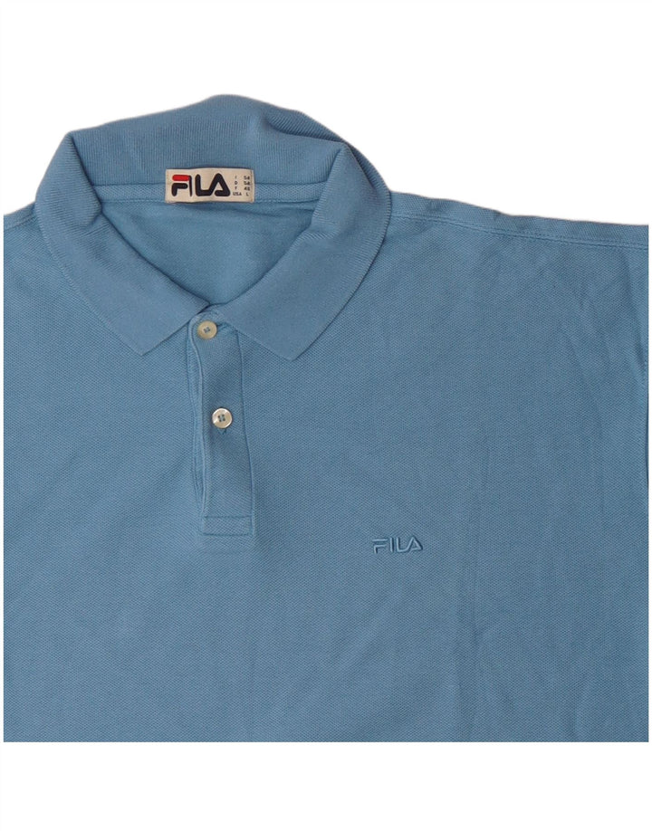FILA Herren Poloshirt IT 54 XL Blau Baumwolle