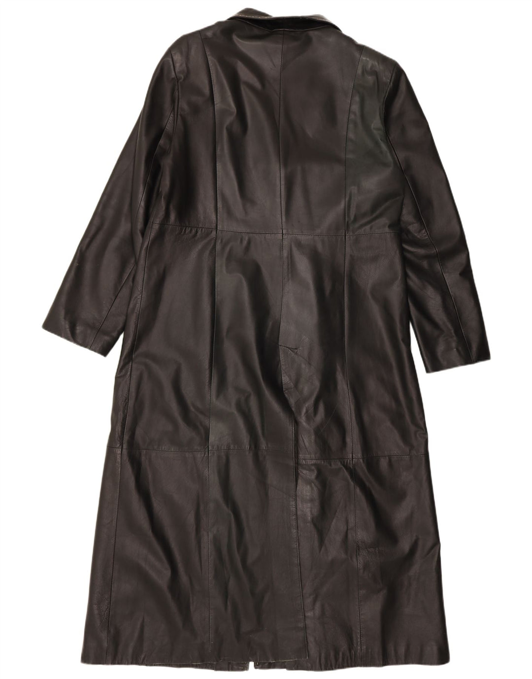 Vintage Damen Ledermantel UK 18 XL Schwarzes Leder