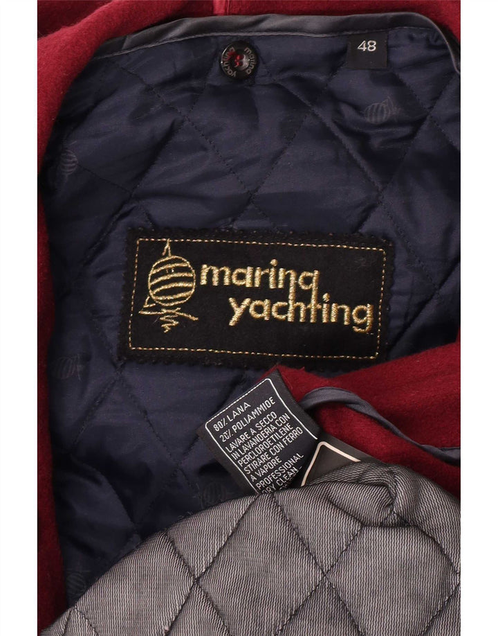 Marina Yachting Herren-Dufflecoat mit Kapuze, lockere Passform, IT 48, mittelbraune Wolle