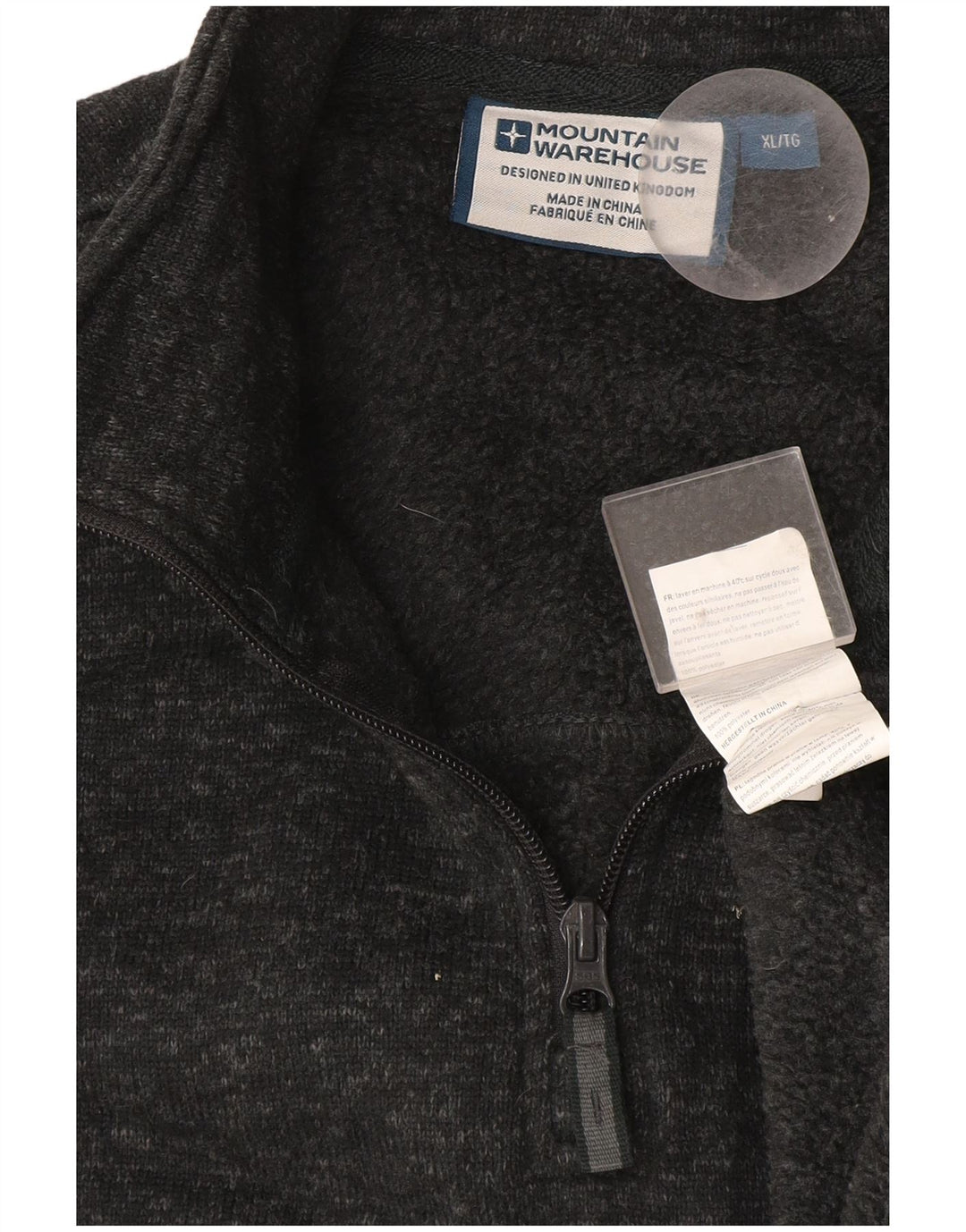 Mountain Warehouse Herren-Sweatshirt mit Reißverschluss am Hals, XL, Grau meliert
