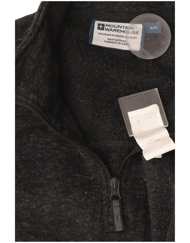 Mountain Warehouse Herren-Sweatshirt mit Reißverschluss am Hals, XL, Grau meliert